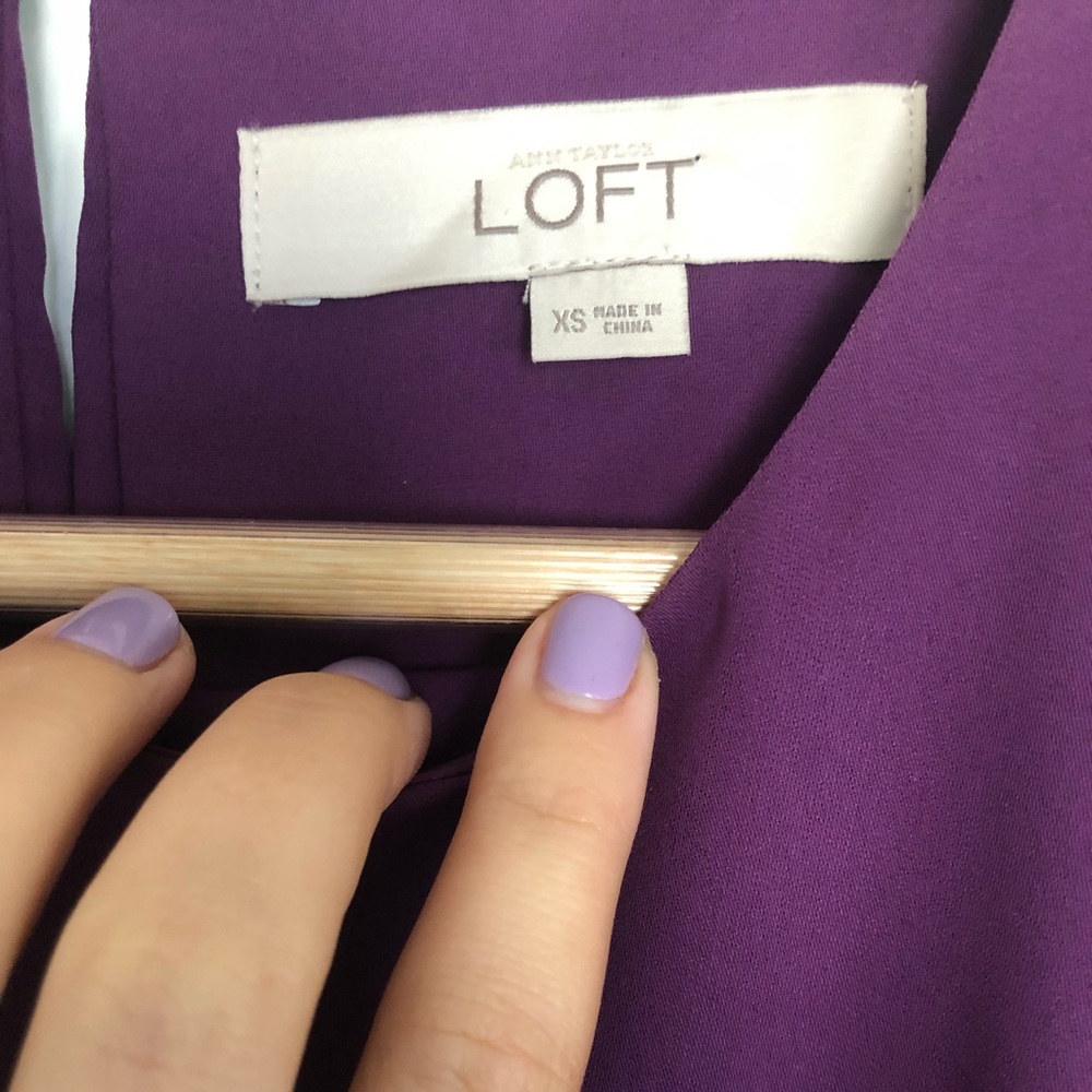 LOFT Back Ruffle Dress Size XS - Picture 2 of 5